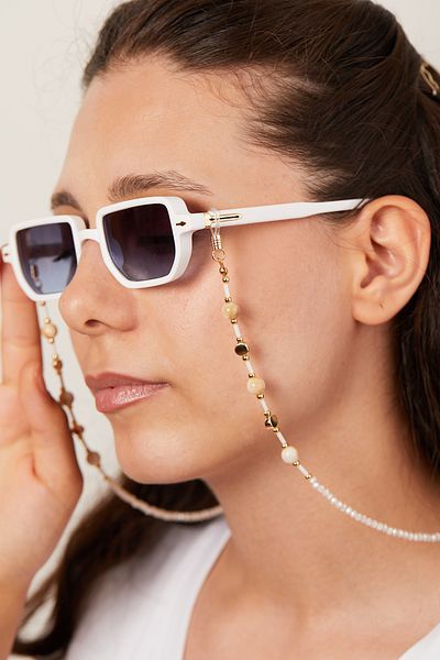 Elika Silver Colorful Women's Bijouterie Glasses Strap