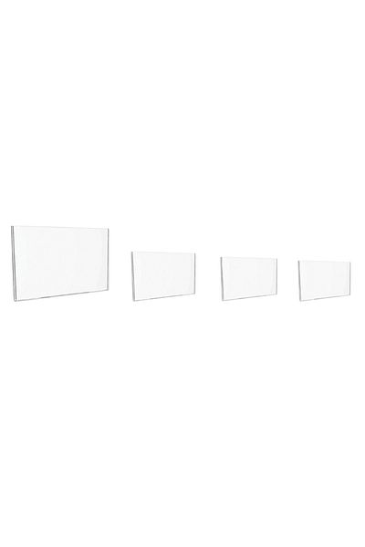 soylu pleksi A5 U Type Horizontal Foiling Brochure Holder Transparent Plexiglass - Pack of 10
