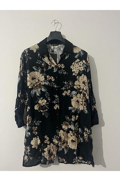 MG flower print oversize shirt