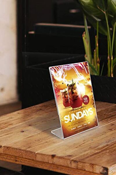 Genel Markalar Dm A7 L Tipi Dikey Masa Üstü Şefaf Pleksi Föylük Fiyatlık