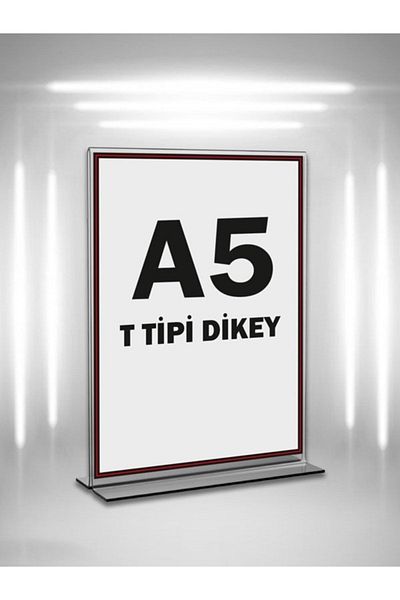 OKTSTORE Table Top T Type A5 Plexi Foyluk Brochure-vertical A5 Foyluk-10 Pack