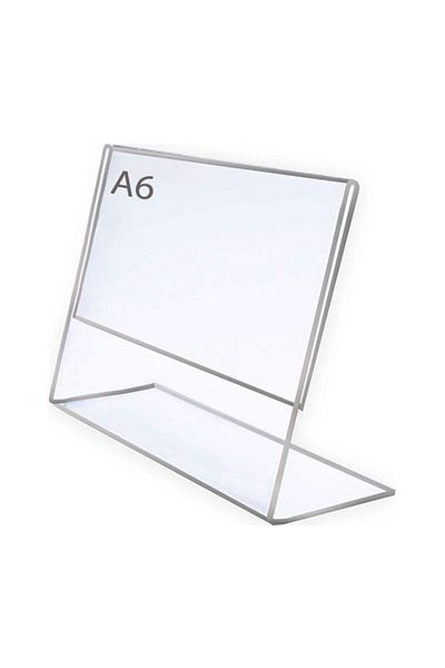 Display Malzeme Dm A6 L Type Horizontal Table Top Transparent Plexi Foiling Price