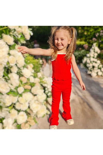 BEBEĞİME ÇORAP Girl's Spanish Leg Tights and Strappy Blouse Set
