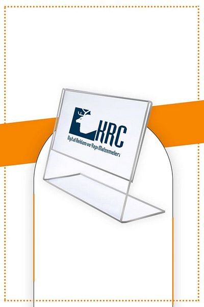 KRCDİJİTAL A4 L Type Horizontal Table Top Transparent Plexi Fountain / Brochure Holder - 5pcs - 210mm X 300mm