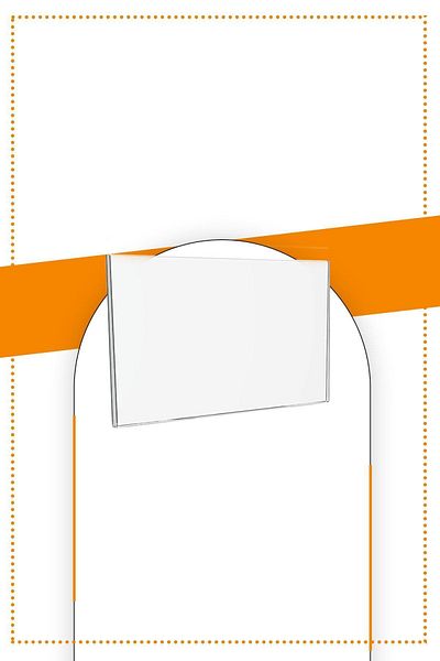 Etias Reklam A6 U Type Horizontal Table - Pack of 50 Transparent Plexi and Brochure Holders