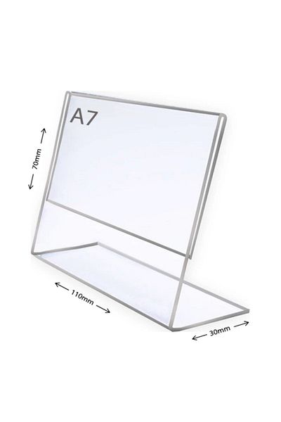 Display Malzeme Horizontal Table Top Transparent Plexi Foyluk A7 L Type