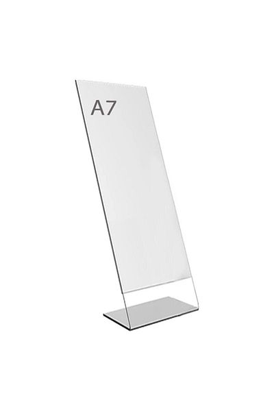 Display Malzeme Dm A7 L Type Vertical Table Top Transparent Plexi Foiling Price
