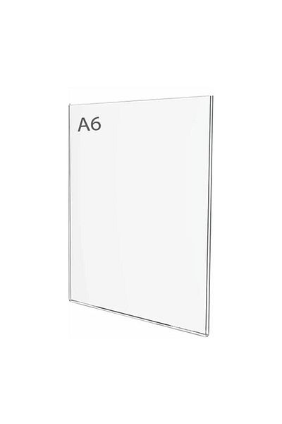 Display Malzeme Dm A6 U Type Vertical Table Top Transparent Plexi Foiling Price
