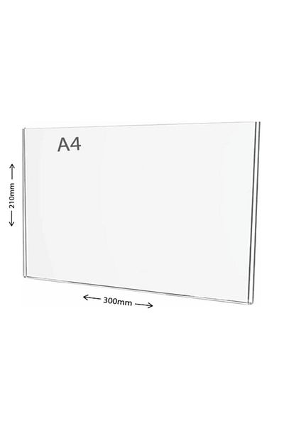 Display Malzeme A4 U Type Horizontal Table Top Transparent Plexi Fountain