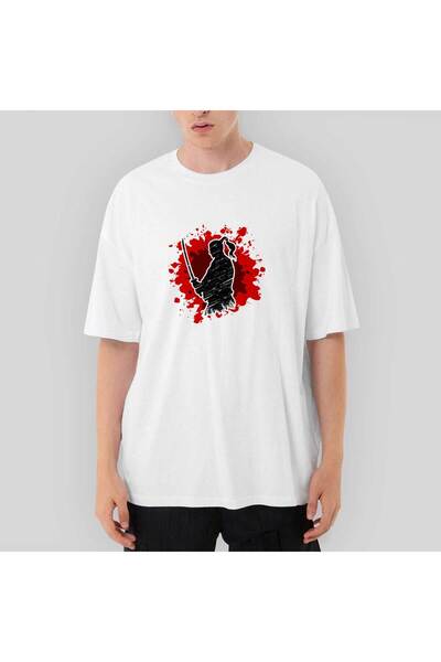 Z zepplin Samurai Eclipse Patterned Oversize White T-Shirt