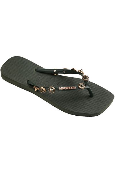 Havaianas Πράσινες Γυναικείες Παντόφλες - Τετράγωνο Κομψό, Μοντέλο 4149012 -4896