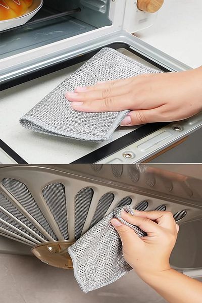 Elite Avm 2 Pieces of Magic Inox Stainless Wire - Dishcloth and Sponge, Dirt Rust Remover Cleaning Cloth