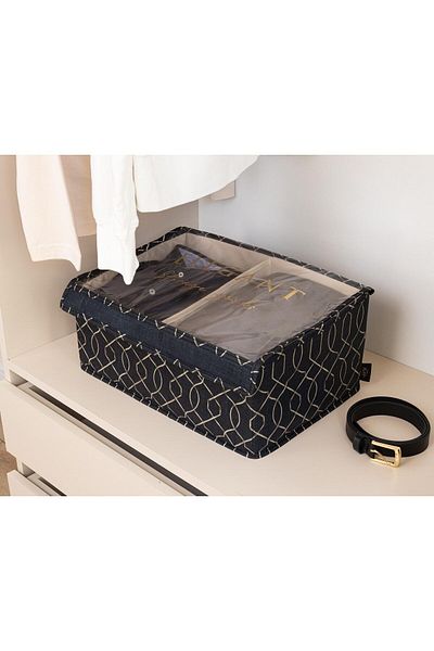 Pazar Kapısı Maxi Size Elegant Multi-Purpose Storage Box with PVC Lid - Bag