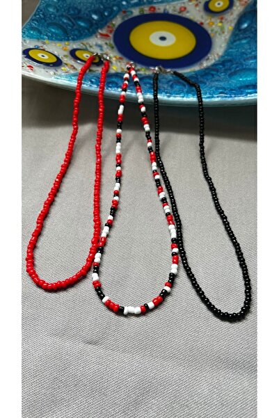 Atelier By Serkan مجموعة قلادة ثلاثية من الخرز