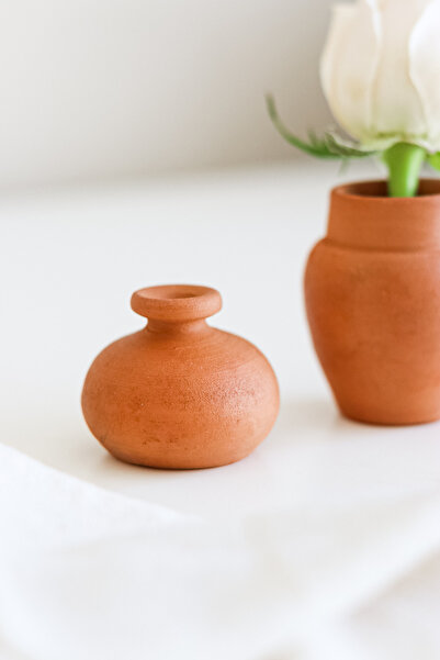 Beige & Stone Mini Çömlek Vazo 2'li Set