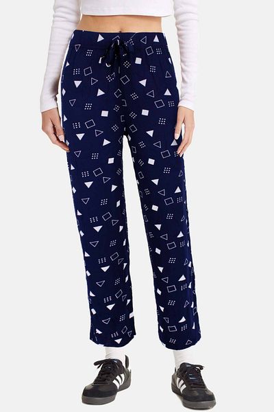 MEG STYLE Viscose Large Size Meg Women's Single Bottom Pajamas - Wide Leg