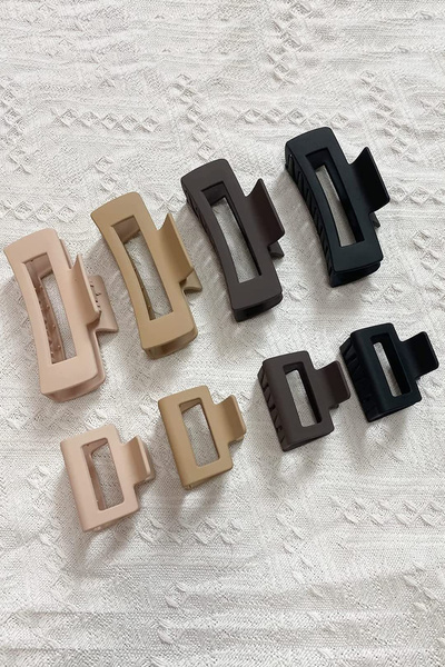 C&E Design Kadın 8'li Kahve Tonları Mandal Toka Seti