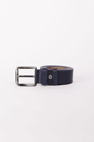 AC&Co / Altınyıldız Classics Pánský námořnicky modrý ležérní pásek Jean Jeans z umělé kůže
