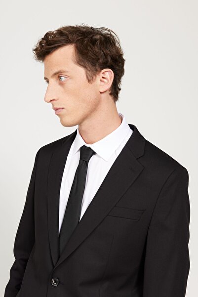 ALTINYILDIZ CLASSICS Erkek Siyah Regular Fit Rahat Kesim Mono Yaka Takım Elbise