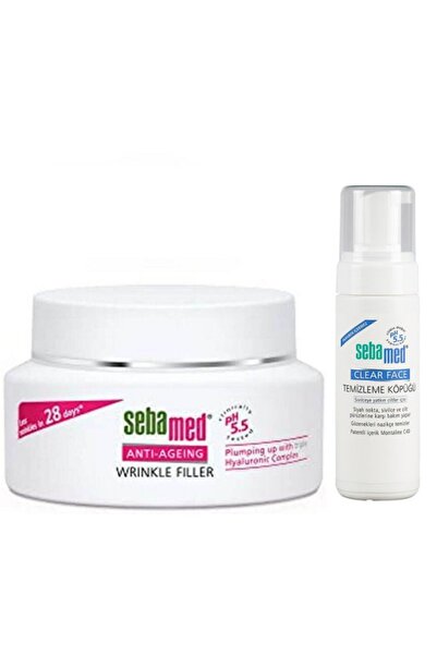Sebamed Kırışıklık Karşıtı Dolgunlaştırıcı Krem 50 ml-Sebamed Clear Face Yüz Temizleme Köpüğü 150ml