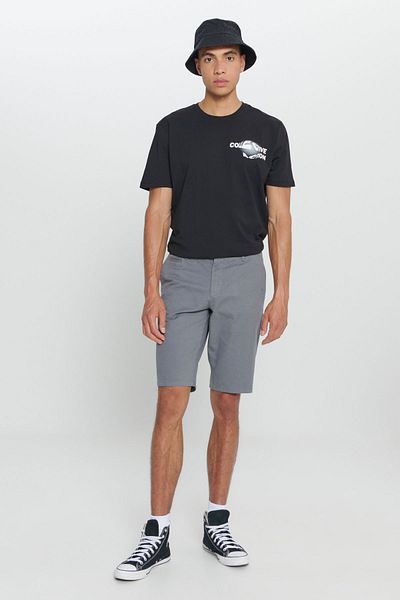 AC&Co / Altınyıldız Classics Graue Slim Fit Slim Fit Dobby-Chino-Shorts aus 100 % Baumwolle in Grau für Herren