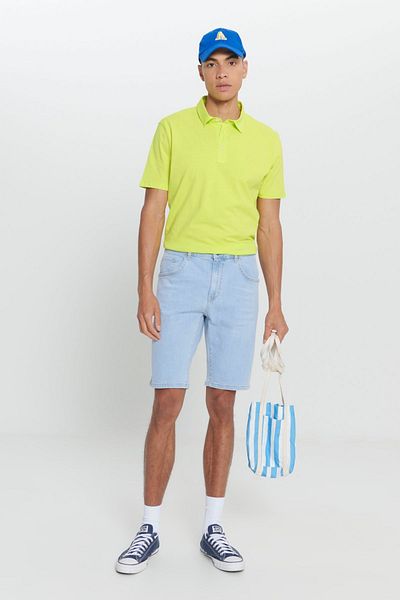 AC&Co / Altınyıldız Classics Ανδρικό ανοιχτό μπλε τζιν σορτς Slim Fit Slim Fit, ελαστικό βαμβακερό σορτς