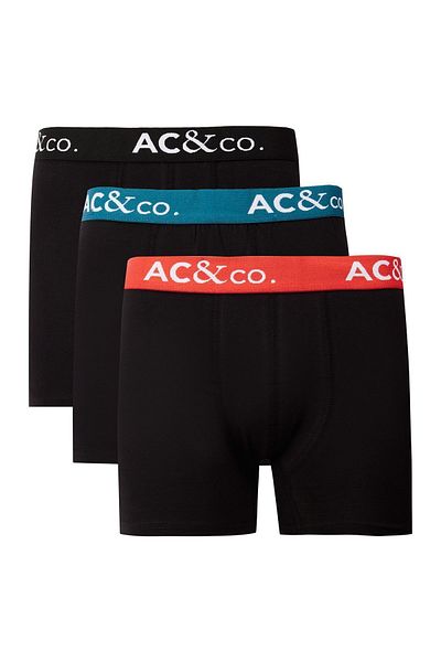 AC&Co / Altınyıldız Classics Ανδρικό Premium βαμβακερό μαύρο εύκαμπτο πακέτο μπόξερ 3 τεμαχίων
