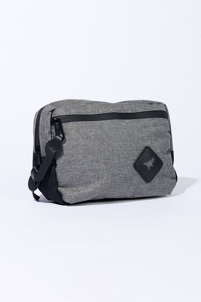 AC&Co / Altınyıldız Classics Men's Grey-Black Double Compartment Zippered Waist Bag
