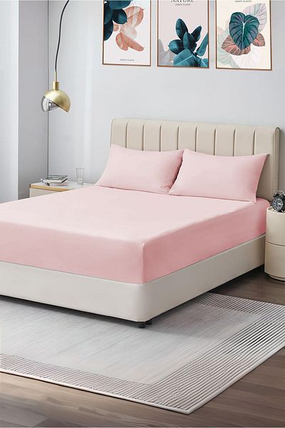 CASPARA طقم ملاءات جاهزة مزدوجة مقاس 160x200 + 2 كيس وسادة