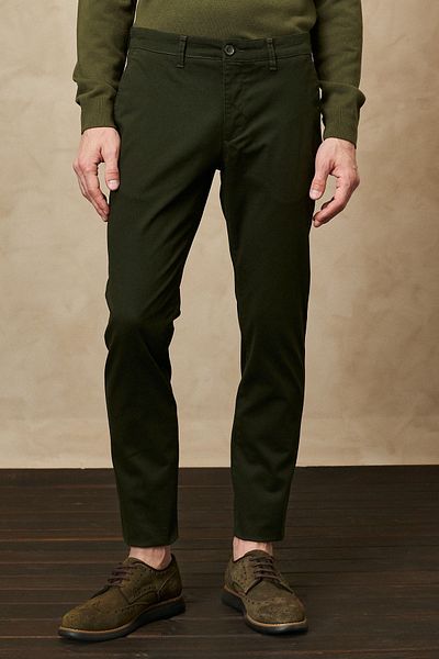 ALTINYILDIZ CLASSICS Ανδρικό Εύκαμπτο Παντελόνι Chino Χακί Slim Fit Slim Fit