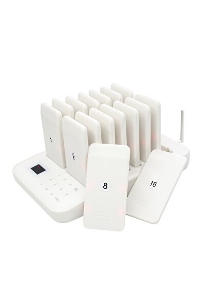 REFOX CTP-302-W Titreşimli Sesli 300m 16lı Kablosuz Müşteri Çağrı Sistemi