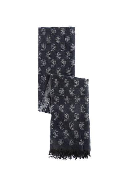 ALTINYILDIZ CLASSICS Men's Navy Blue - Gray Grey-black Patterned Knitted Scarf