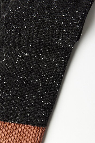 AC&Co / Altınyıldız Classics Men's Anthracite-brown Scarf-Beanie Set