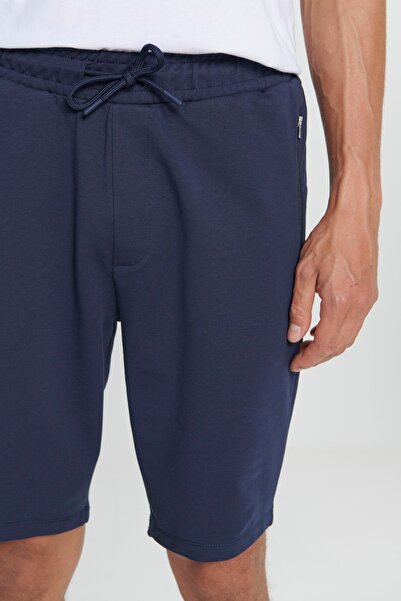 AC&Co / Altınyıldız Classics Bavlněné elastické šortky standardního střihu s kapsami