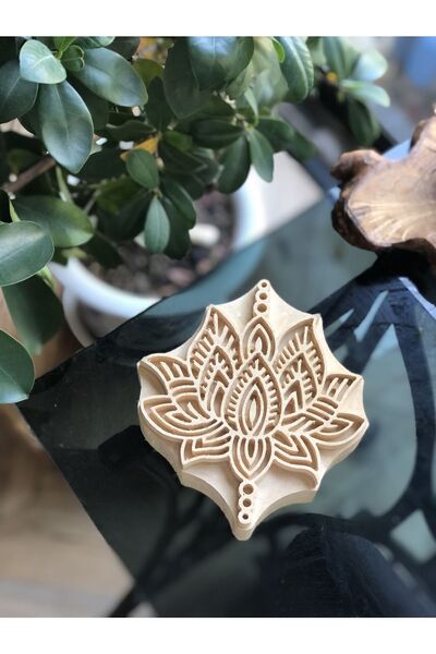 Hayat Ağacı Atölyesi Top Lotus Linden Wood Printing Mold / Textile Printing Mold