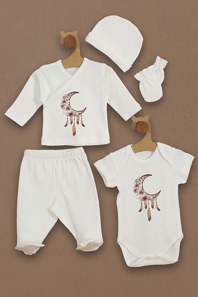 Homamia 5-Piece 100% Organic Hospital Exit Prince Set