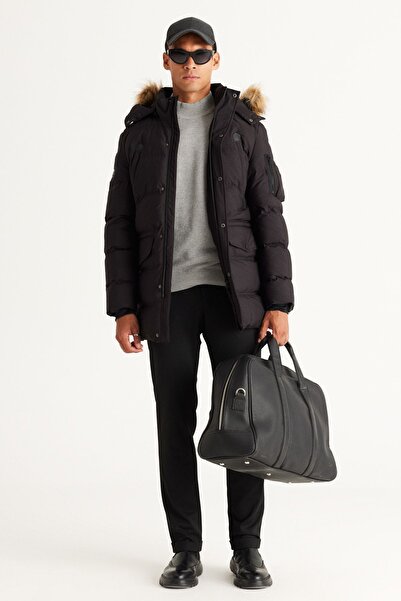 AC&Co / Altınyıldız Classics Pulover pentru bărbați, gri Melange, cu croială obișnuită, tricotaje jacquard din bumbac, cu croiala normală