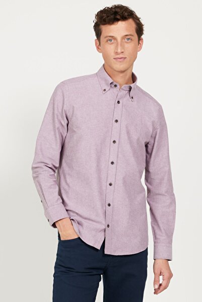 AC&Co / Altınyıldız Classics Claret Red Men's Shirt