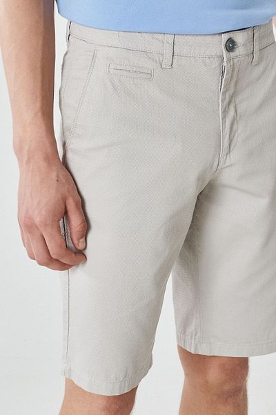 AC&Co / Altınyıldız Classics Pánské kraťasy Stone Slim Fit úzkého střihu Dobby 100% bavlna Ležérní chino šortky