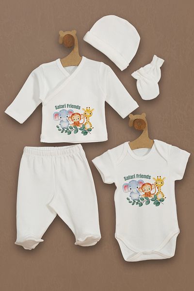 Homamia 5-Piece 100% Organic Hospital Exit Safari Set