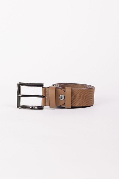 AC&Co / Altınyıldız Classics Ανδρική Ζώνη Jean Jean σε μπεζ Casual Faux Leather