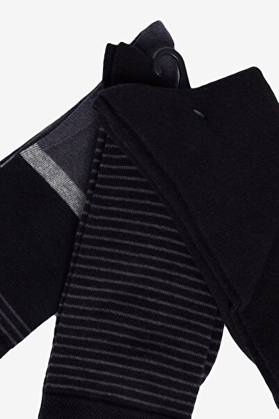 AC&Co / Altınyıldız Classics Мъжки черно-сиви шарени чорапи от 3 части