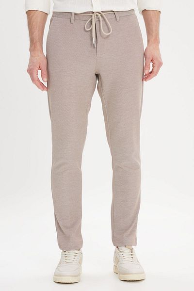 ALTINYILDIZ CLASSICS Ανδρικό παντελόνι Mink Slim Fit Slim Fit με σχέδιο με ελαστική μέση με πλαϊνές τσέπες