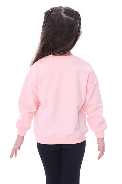 ZUZUNGA Soft Salmon Colored Plain Brushed 100% Cotton Sweatshirt
