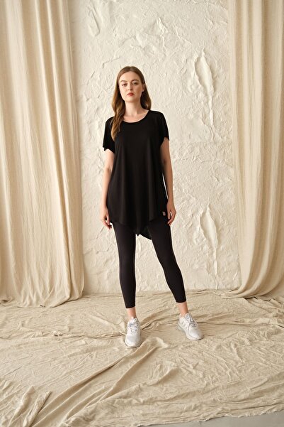 SARE ERKMEN Black Large Size Single T-Shirt