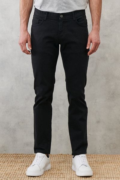 ALTINYILDIZ CLASSICS Schwarze Herren-Hose mit 360-Grad-Stretch in alle Richtungen, bequeme Slim-Fit-Hose