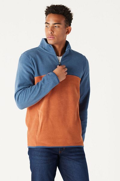 AC&Co / Altınyıldız Classics Ανδρικό αθλητικό φούτερ από τούβλο Indigo Standard Fit Normal Cut καθημερινά άνετο διπλό χρώμα Fleece