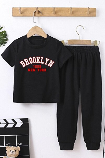 trendypassion أطفال بروكلين بوتوم - طقم بدلة رياضية علوية