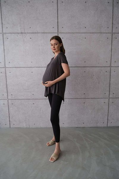 SARE ERKMEN Gray Maternity T-Shirt - Single Piece