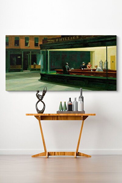 TabloShop Edward Hopper - Gece Kuşları (NİGHTHAWKS) Tablosu